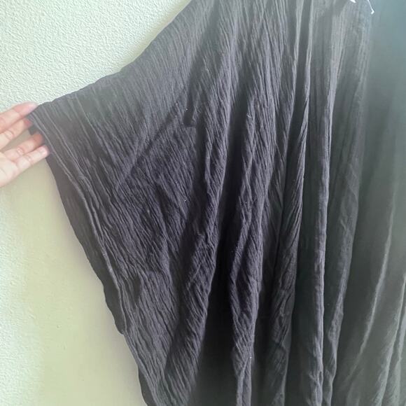 AERIE Women's Black 100% Cotton Kimono Style Open Cardigan One Size - Picture 4 of 5